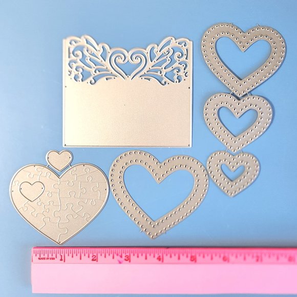 Other - #20 METAL CRAFT DIES – HEARTS, HEART PUZZLE, COVER PLATE, LOVE